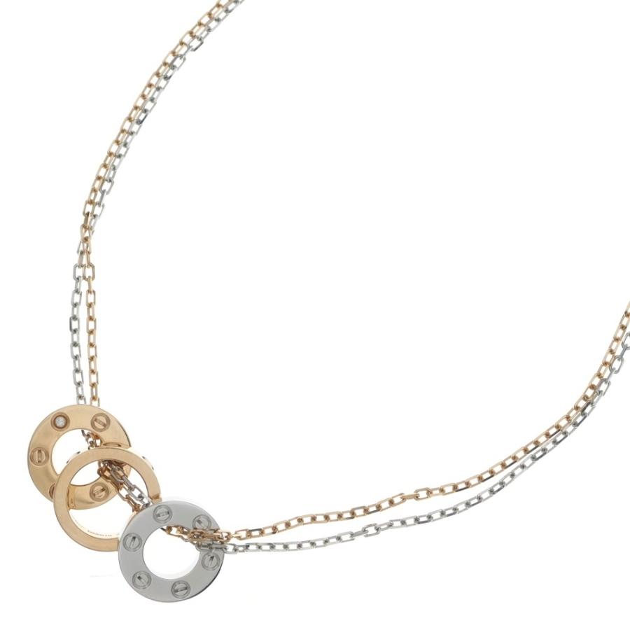 Cartier（カルティエ） 18KPG WG Love Three ラブスリー ネックレス 6P