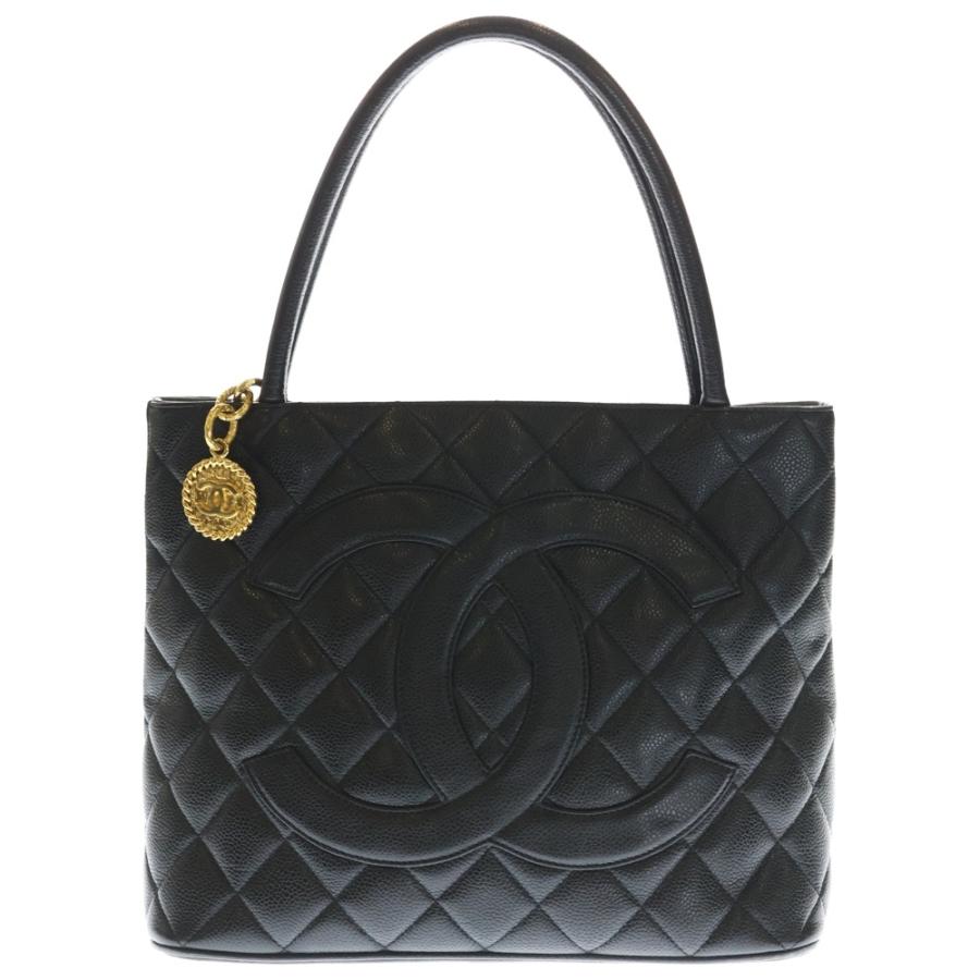 シャネル　マトラッセ　復刻トート　ハンドバッグ　キャビアスキン　ブラック　黒色 CHANEL（シャネル） マトラッセ 復刻トートバッグ ハンドバッグ