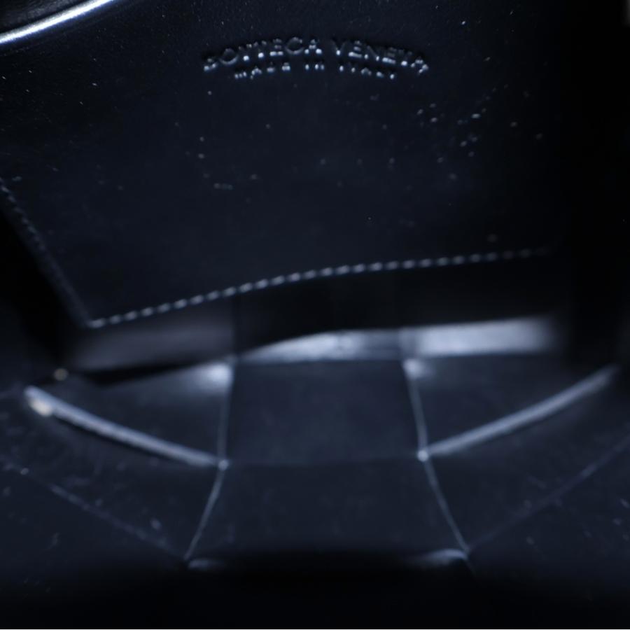 BOTTEGA VENETA ボッテガヴェネタ マキシイントレチャート カセット カーフスキン レザー ショルダーバッグ ブラック 765937_3