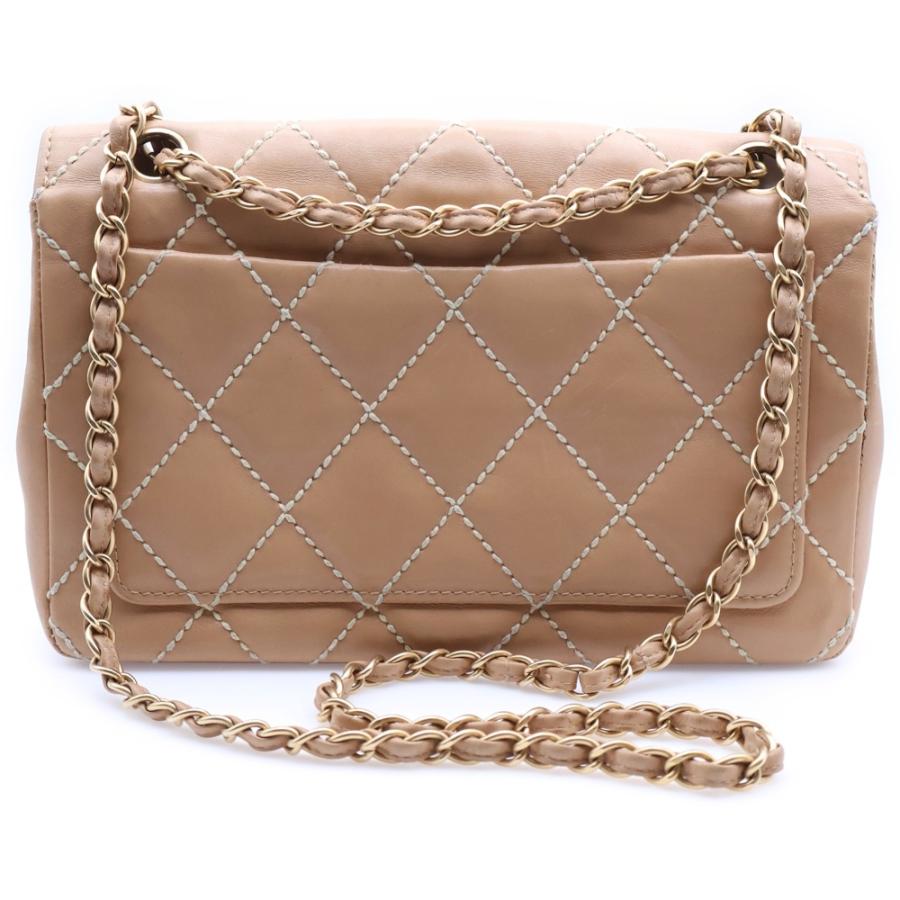 CHANEL　シャネル　ワイルドステッチ マトラッセ セミ ショルダーバッグ シャネル ワイルドステッチ ショルダーバッグ ブラック/ベージュ