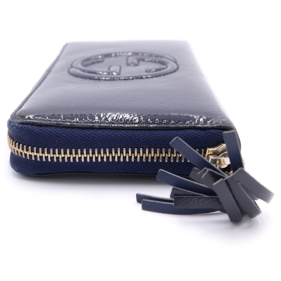 GUCCI（グッチ） ソーホー ラウンドウォレット 長財布 ネイビー