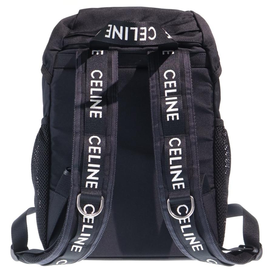 CELINE セリーヌ ミディアム トレッキング バックパック リュックサック ブラック ナイロン シルバー金具_1