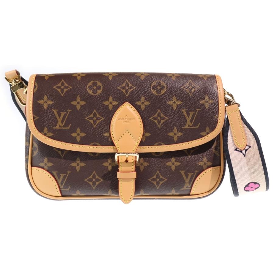 LOUIS VUITTON ルイヴィトン モノグラム ディアヌNM PM ショルダーバッグ ブラウン レザー×PVC M46049 ゴールド金具 LOUIS VUITTON（ルイ・ヴィトン） モノグラム ディアヌNM PM