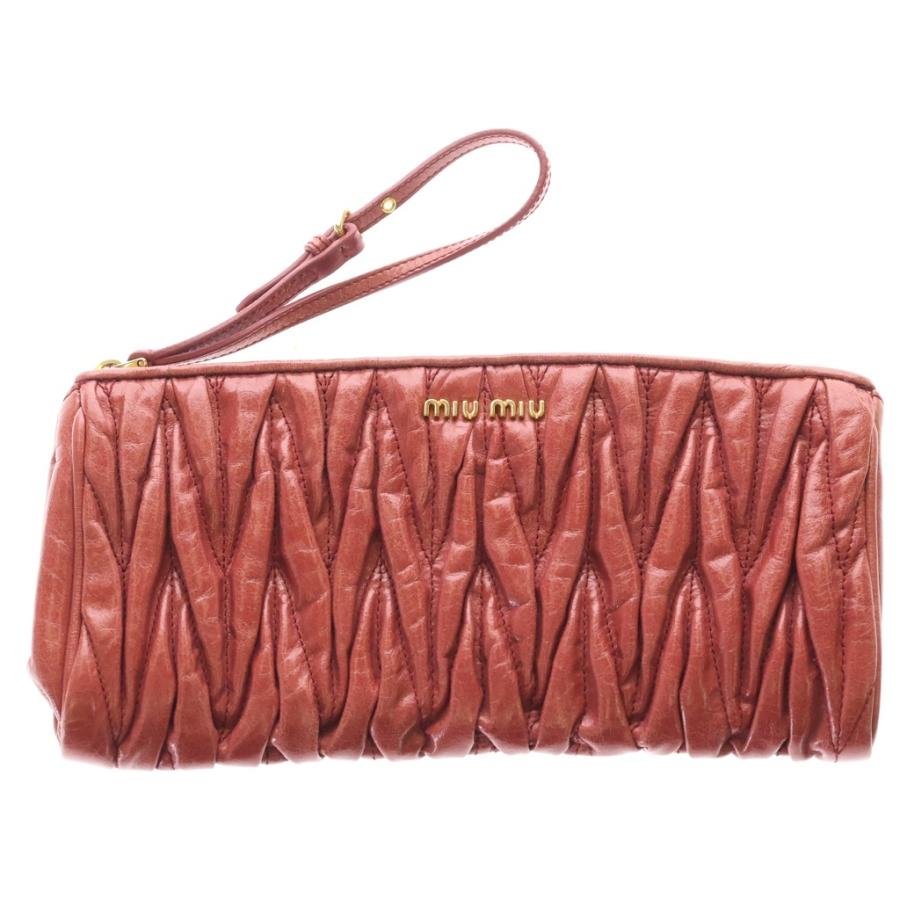 miumiu ミュウミュウ マテラッセ ポーチ クラッチバッグ ケース ピンク