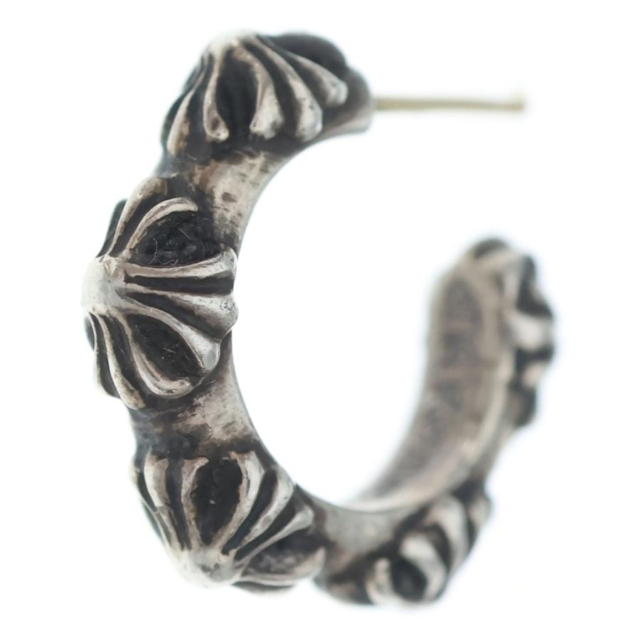 よ*す様 Chrome Hearts フープピアス 片耳用 CHROME HEARTS（クロムハーツ） クロスバンド フープ ピアス シルバー