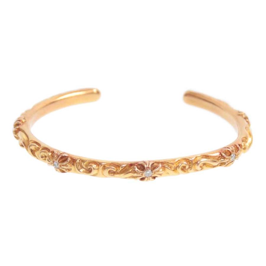 Chrome Hearts クロムハーツ 22k Sbtダイヤ装飾 ゴールドバングル ブレスレット Vidaflag Si