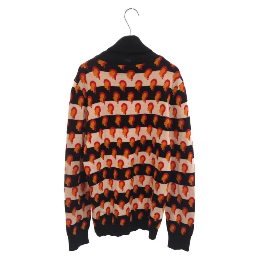 ラフシモンズ 13AW ランウェイ着用 総柄ハイネックニットセーター