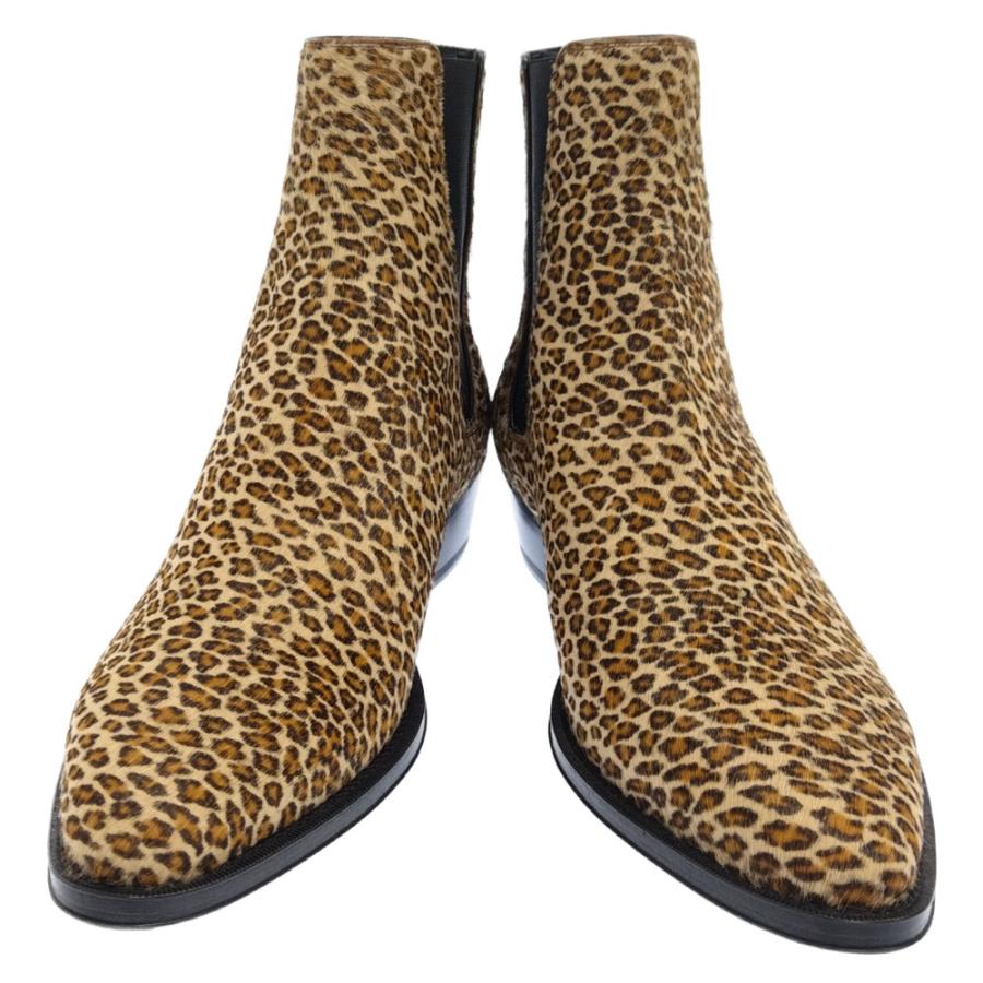 Celine Hedi Slimane レオパード ブーツ SS2019 Celine Leopard Chelsea Boots Calfskin Leather by Hedi