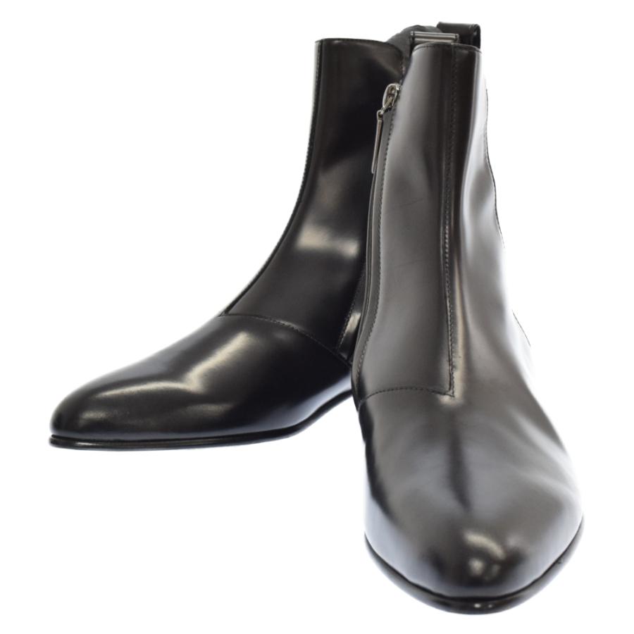 サンローランパリ 17AW BOOTIE CORDOVAN ブーティーコードバン サイド