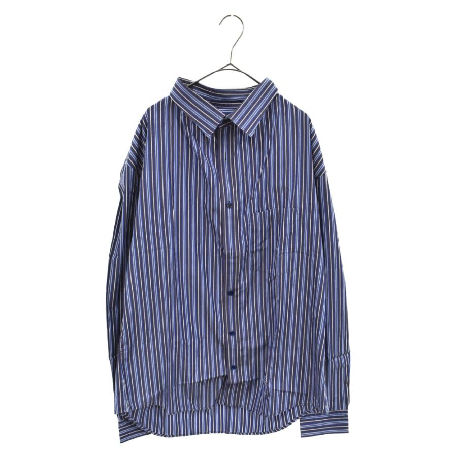 バレンシアガ 17AW オーバーサイズ ストライプ長袖シャツ 508459 バレンシアガ 17AW オーバーサイズ ストライプ長袖シャツ 508459