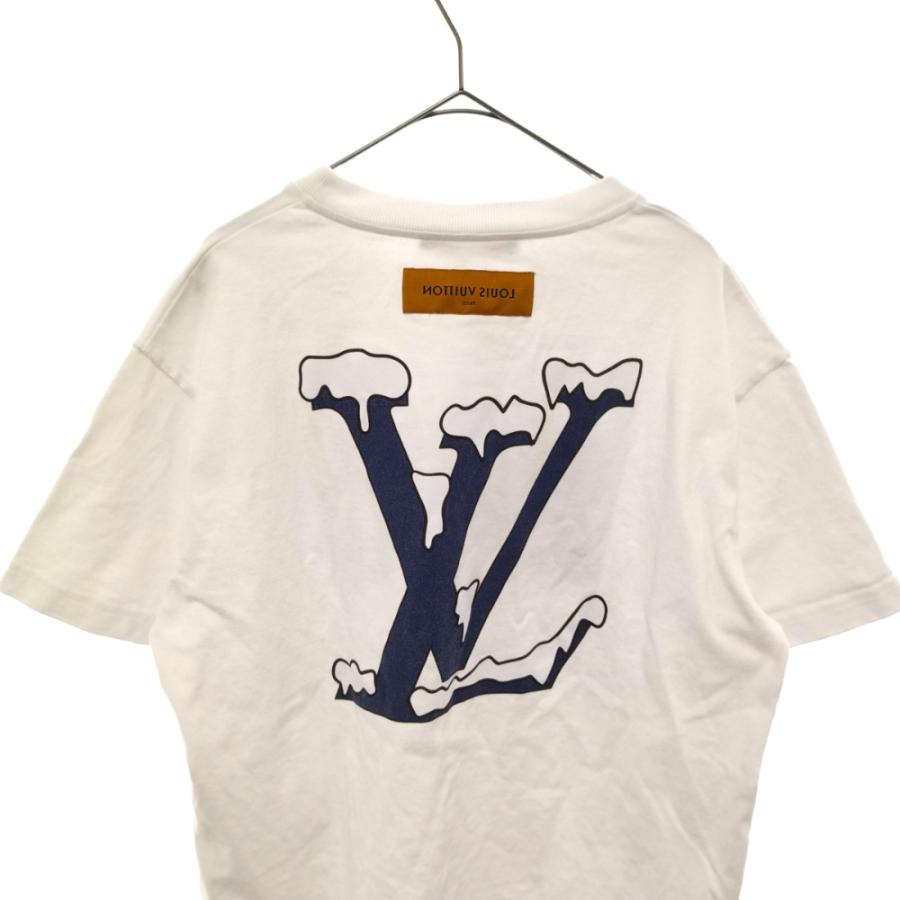 ルイヴィトン 22SS バックロゴプリントクルーネック 半袖Tシャツ カットソー RM221 NPL HMY98W ホワイト 日本通販売 