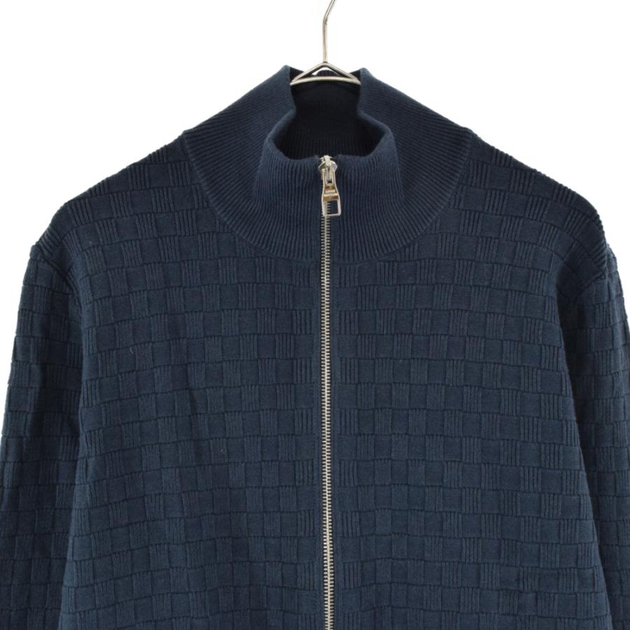 ルイヴィトン 20SS ダミエ ジップアップ ドライバーズニット 
