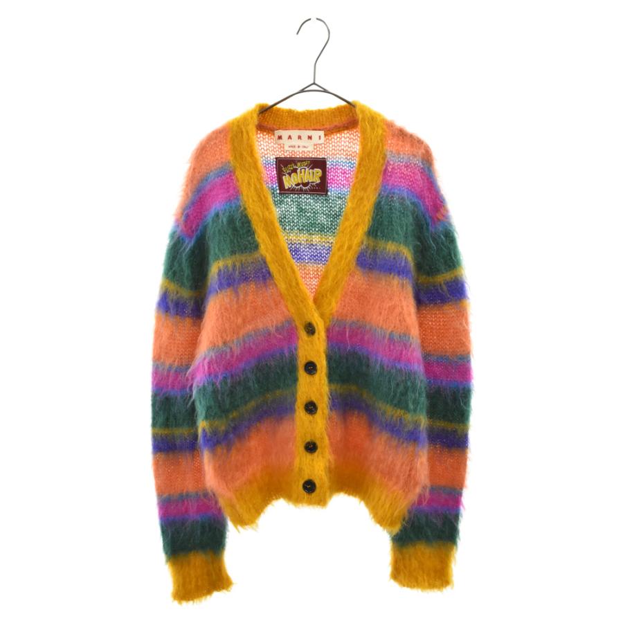 MARNI マルニ 22AW FUZZY WUZZY BRUSHED CARDIGAN CDMD0089Q3 ボーダー