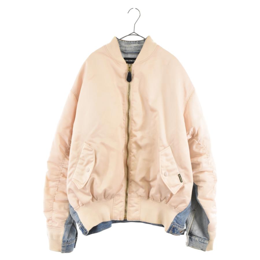 BALENCIAGA バレンシアガ デニム切替ナイロンボンバーブルゾン BALENCIAGA バレンシアガ デニム切替ナイロンボンバーブルゾン