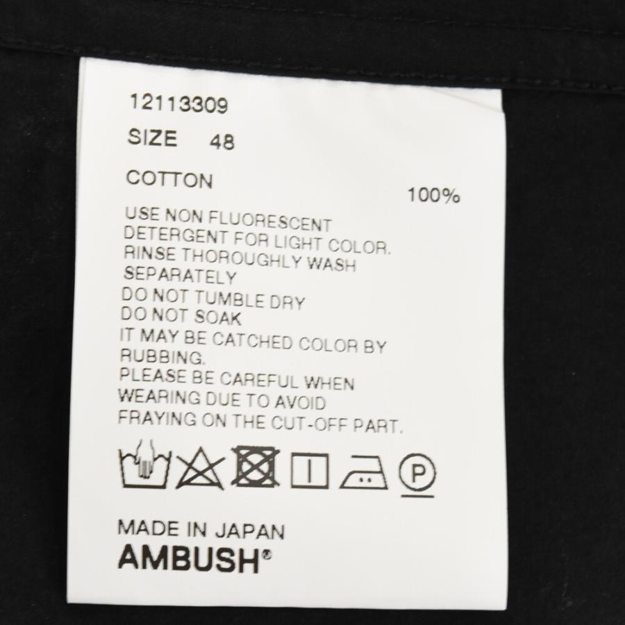 AMBUSH アンブッシュ 21SS Back Logo Over Shirt 12113309 バックロゴプリント オーバーサイズ半袖シャツ ブラック