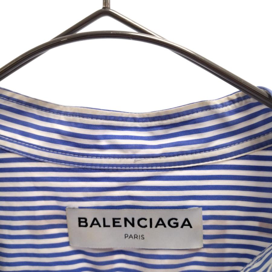 BALENCIAGA バレンシアガ バックロゴプリントストライプオーバーサイズ 