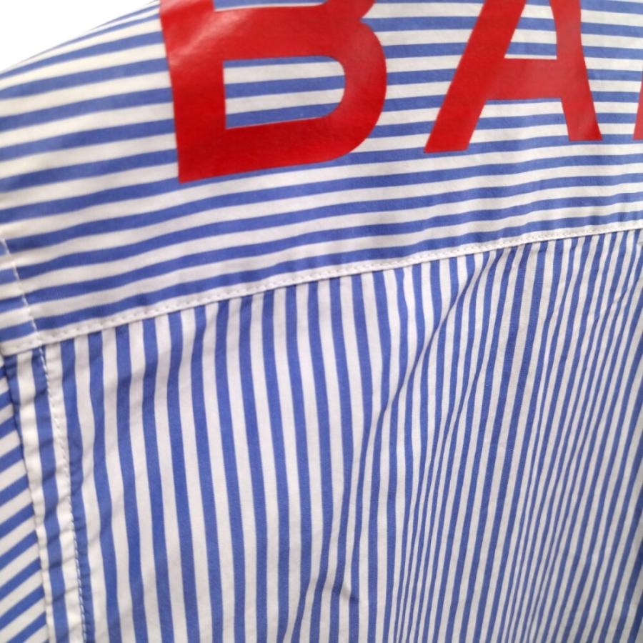BALENCIAGA バレンシアガ バックロゴプリントストライプオーバーサイズ 