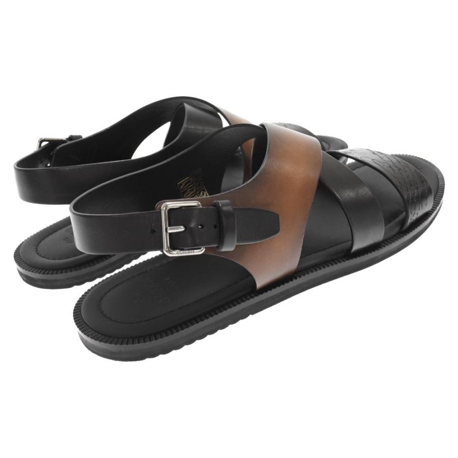 Berluti ベルルッティ シフノス スクリットレザー サンダル ブラック 