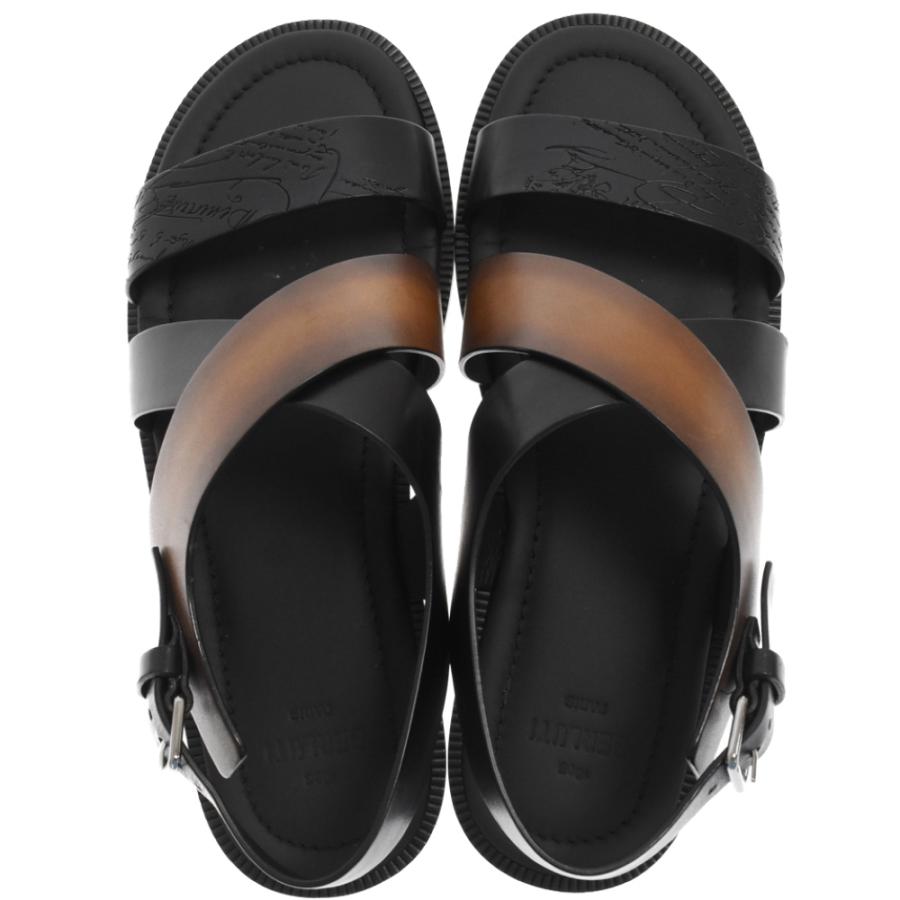 Berluti ベルルッティ シフノス スクリットレザー サンダル ブラック 