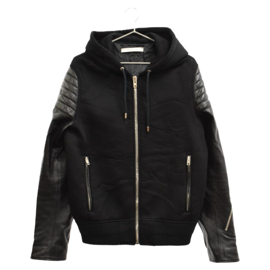 GIVENCHY ジバンシィ 袖レザー切り替えジップアップジャケット GIVENCHY ジバンシィ 袖レザー切り替えジップアップジャケット