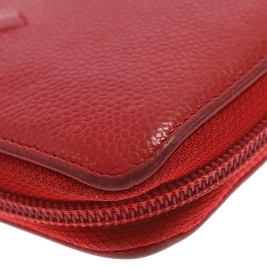 CHANEL シャネル ココマーク キャビアスキン ラウンドファスナー 財布  