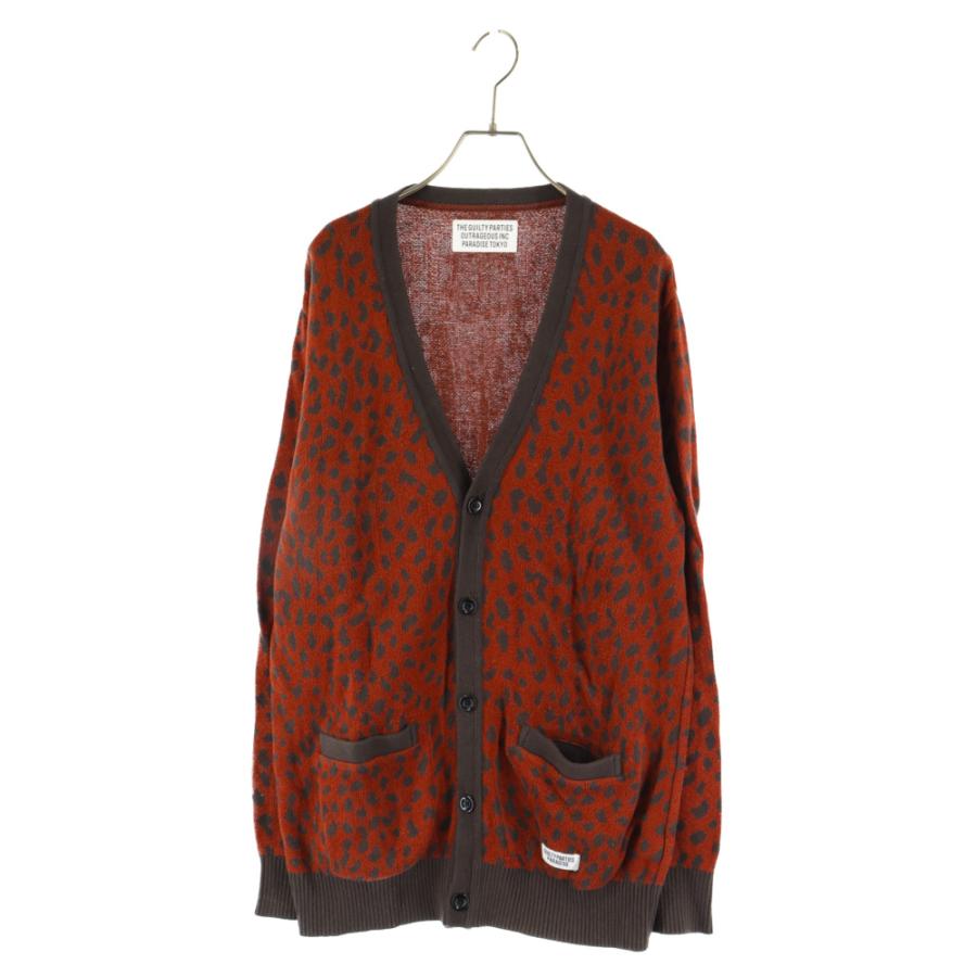 WACKO MARIA ワコマリア LEOPARD JACQUARD CARDIGAN レオパード 