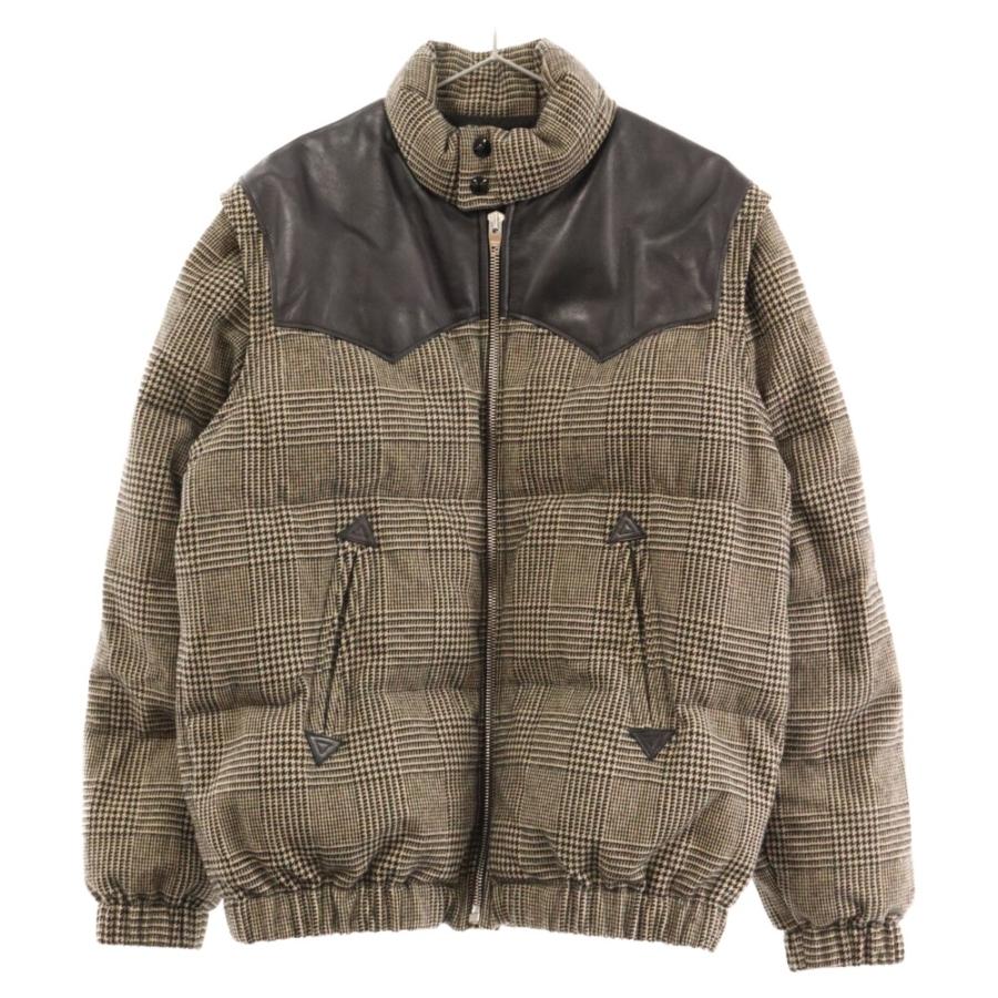 CELINE セリーヌ 19AW HOUNDSTOOTH DOWN JACKET 千鳥柄レザー CELINE セリーヌ 19AW HOUNDSTOOTH DOWN JACKET 千鳥柄レザー