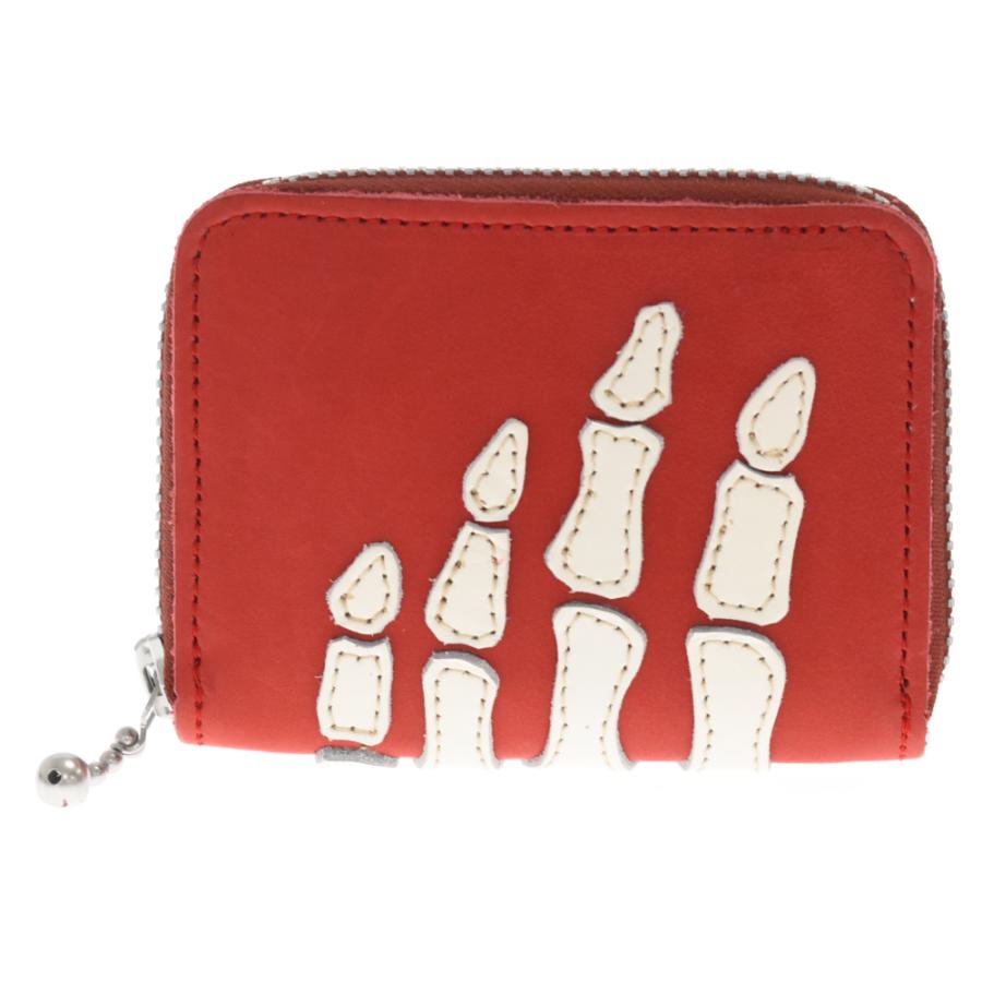 KAPITAL キャピタル leather thumbs up bone hand zip wallet レザー