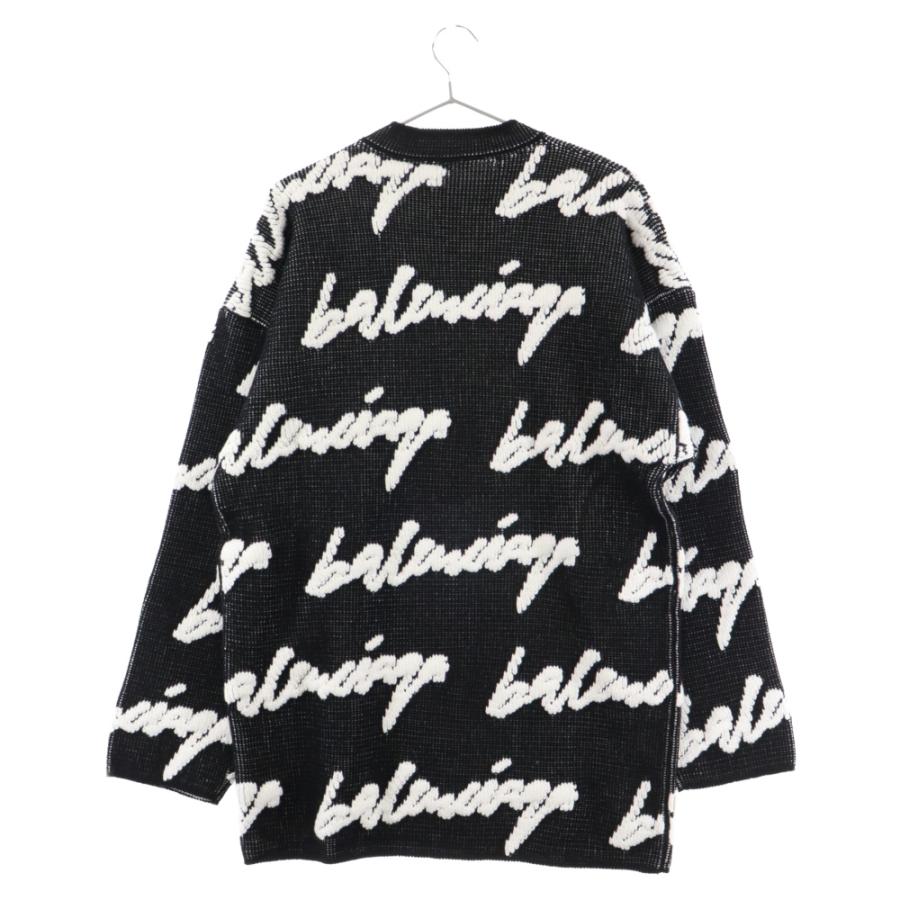 BALENCIAGA（バレンシアガ） 20AW 628730 T3180 総柄ロゴ クルーネック