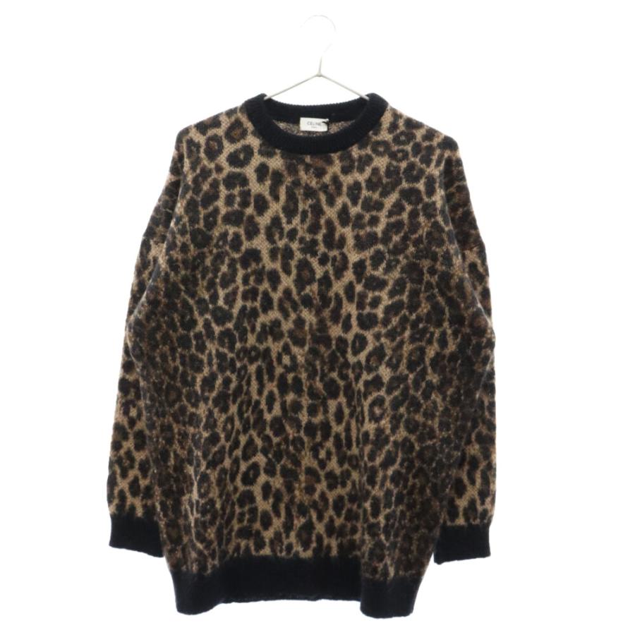 CELINE（セリーヌ） 19AW レオパード柄 モヘヤニットクルーネック 