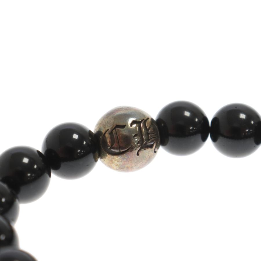 CHROME HEARTS クロムハーツ 10mm BEAD CHロゴボール 10mmビーズブレスレット ブラック/シルバー｜shopbring｜05