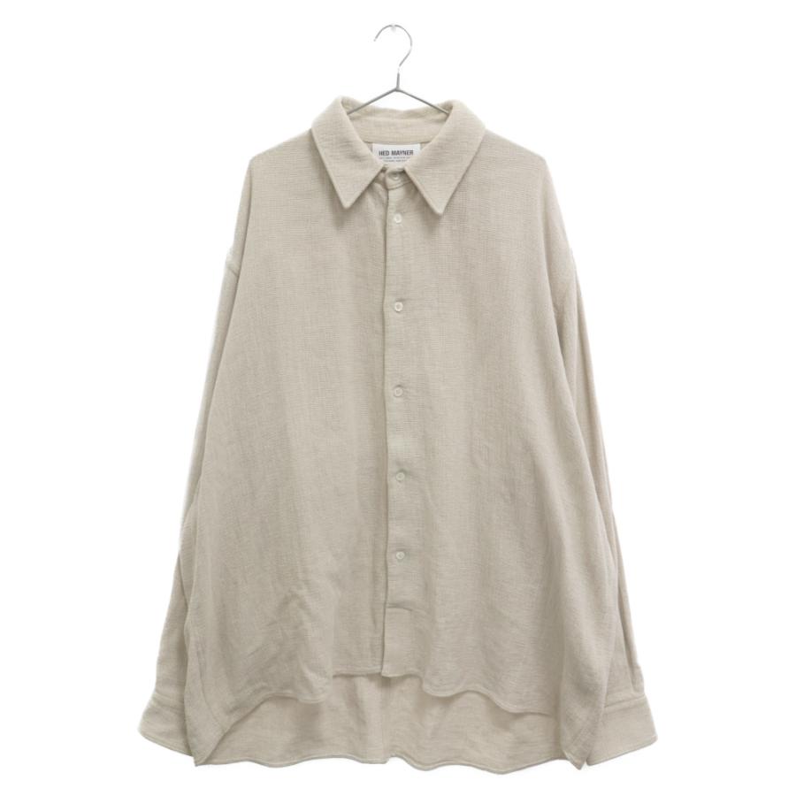 HED MAYNER ヘドメイナ 20AW バックスリット リネン ロング長袖シャツ  