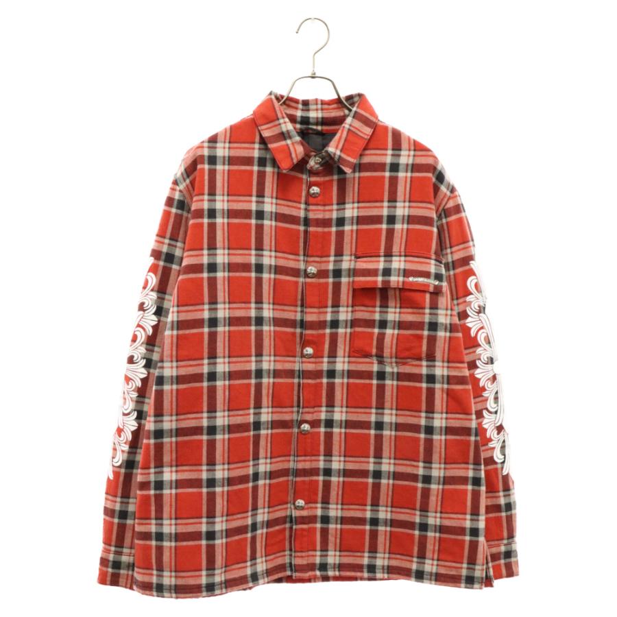 クロムハーツ　ORKN JNKYD PLD チェック柄 キルティング シャツ　L クロムハーツ ORKN JNKYD PLD チェック柄 キルティング シャツ L