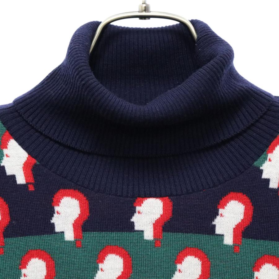 RAF SIMONS ラフシモンズ 14AW 総柄 タートルネックニット 薄手ニット 