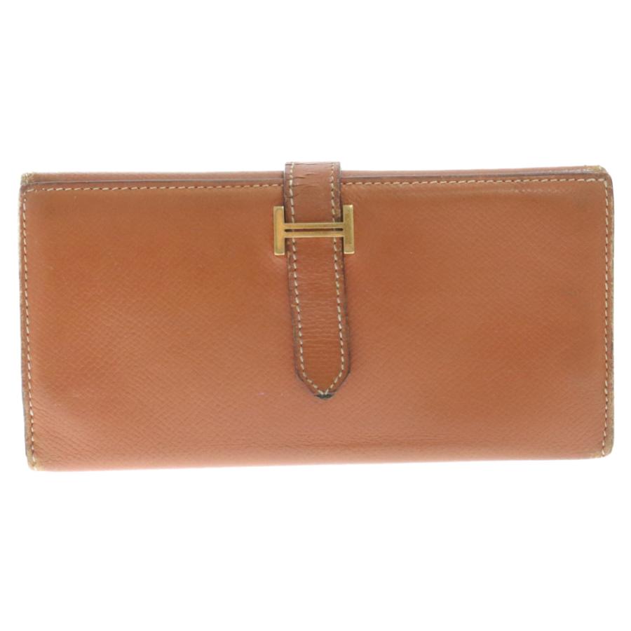 HERMES エルメス ベアンデュプリ ベアン ゴールド金具 長財布 ヴォー  