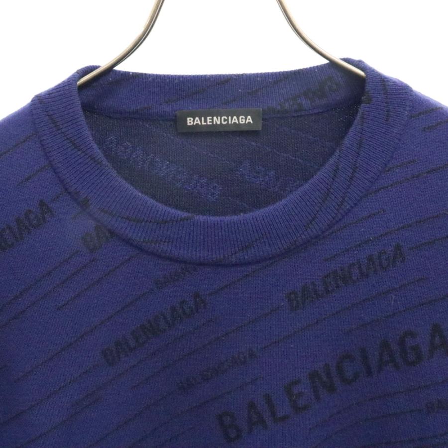 BALENCIAGA（バレンシアガ） ロゴジャガード オールオーバークルー