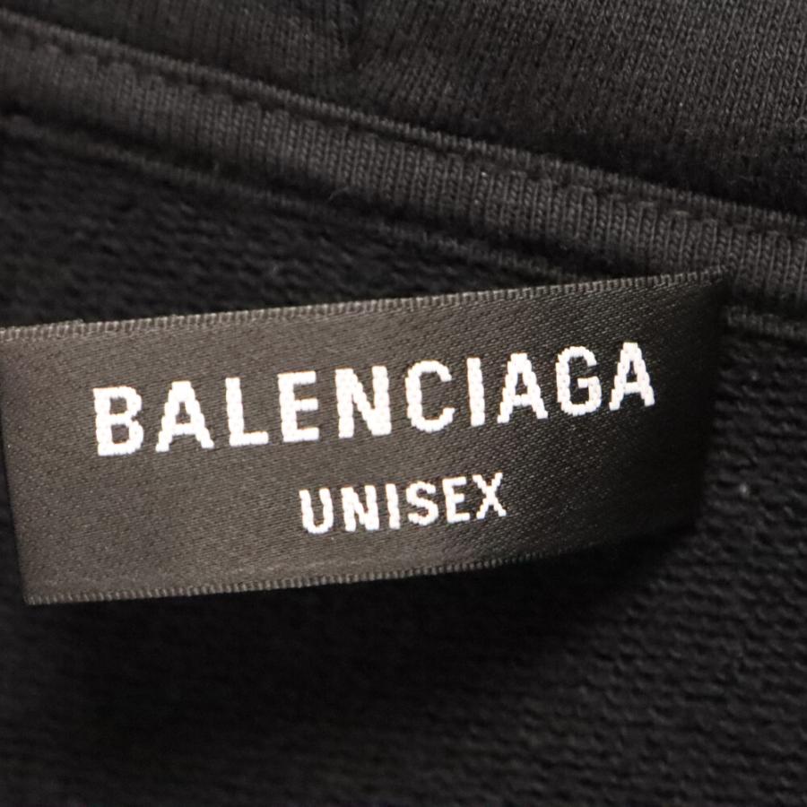 美品バレンシアガ BALENCIAGA トップス　プルオーバー BBロゴ ダメージ加工 オーバーサイズ フーディ プルオーバー