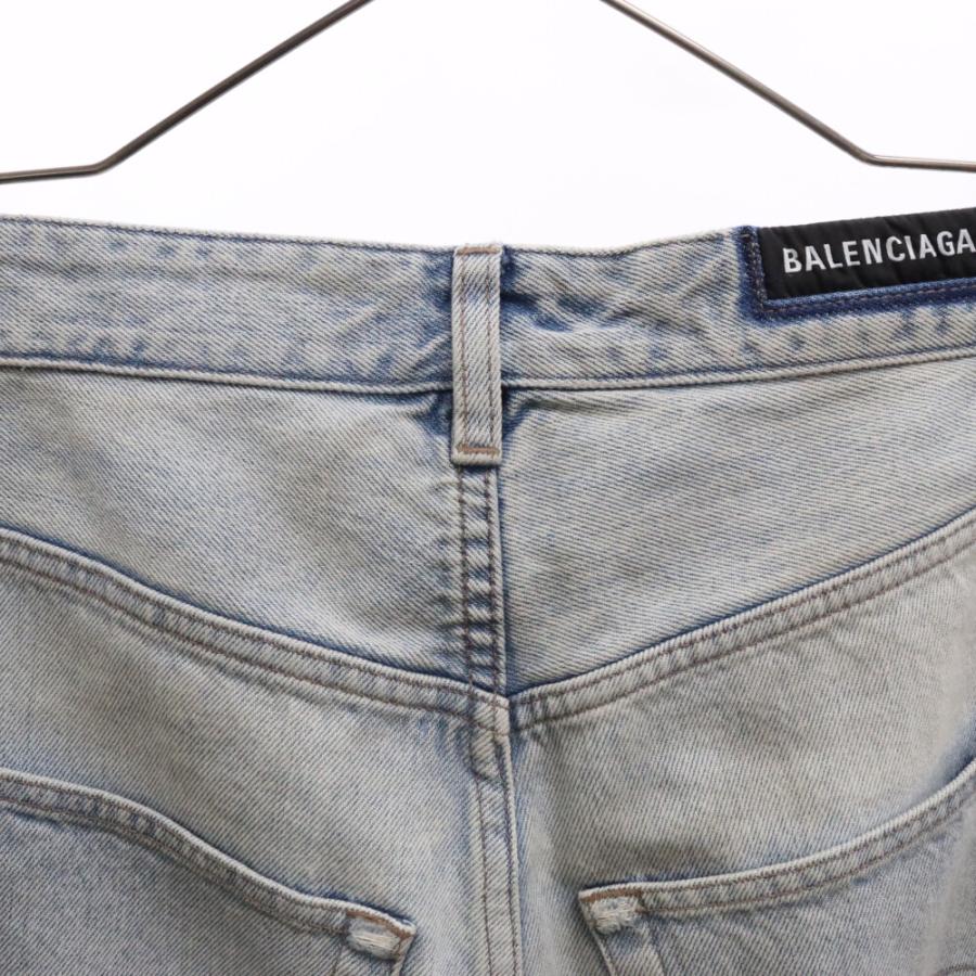 BALENCIAGA バレンシアガ 23AW ダメージ加工バギーデニムパンツ BALENCIAGA バレンシアガ 23AW ダメージ加工バギーデニムパンツ