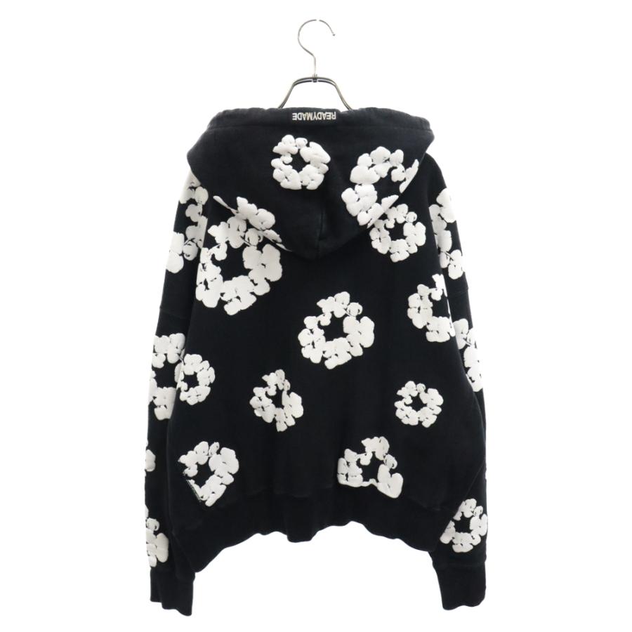 【限定コラボ】デニムティアーズ×レディメイド☆総柄 刺繍ロゴ パーカー グレー Ready made denim tears パーカー グレー コラボ - メルカリ