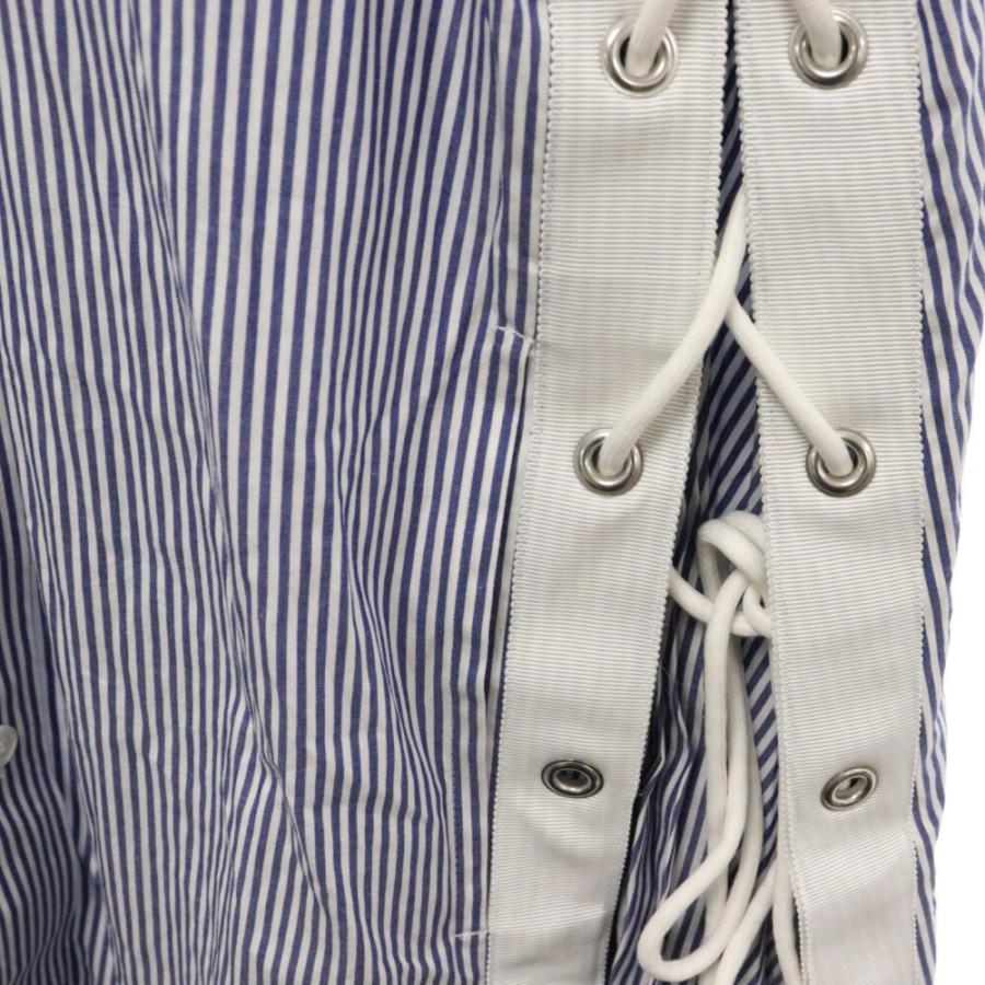 sacai Sacai サカイ ストライプ サイドプリーツ レースアップ sacai Sacai サカイ ストライプ サイドプリーツ レースアップ