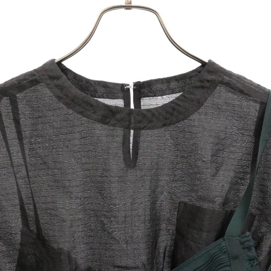 sacai Sacai サカイ プリーツ レースドッキング ブラウス sacai Sacai サカイ プリーツ レースドッキング ブラウス
