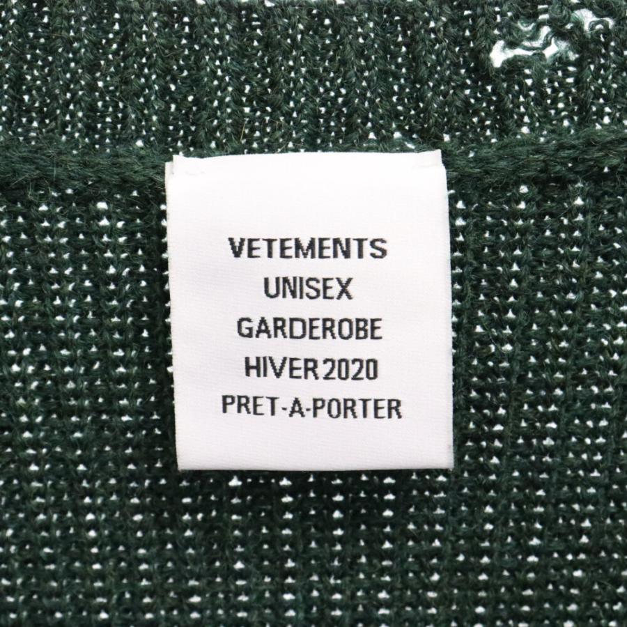 VETEMENTS ヴェトモン 19AW オーバサイズ ダメージ Vネック VETEMENTS ヴェトモン 19AW オーバサイズ ダメージ Vネック