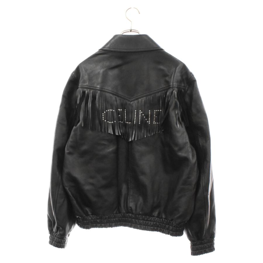 CELINE セリーヌ 22SS ラムスキン レザージャケット ブラック CELINE セリーヌ 22SS ラムスキン レザージャケット ブラック