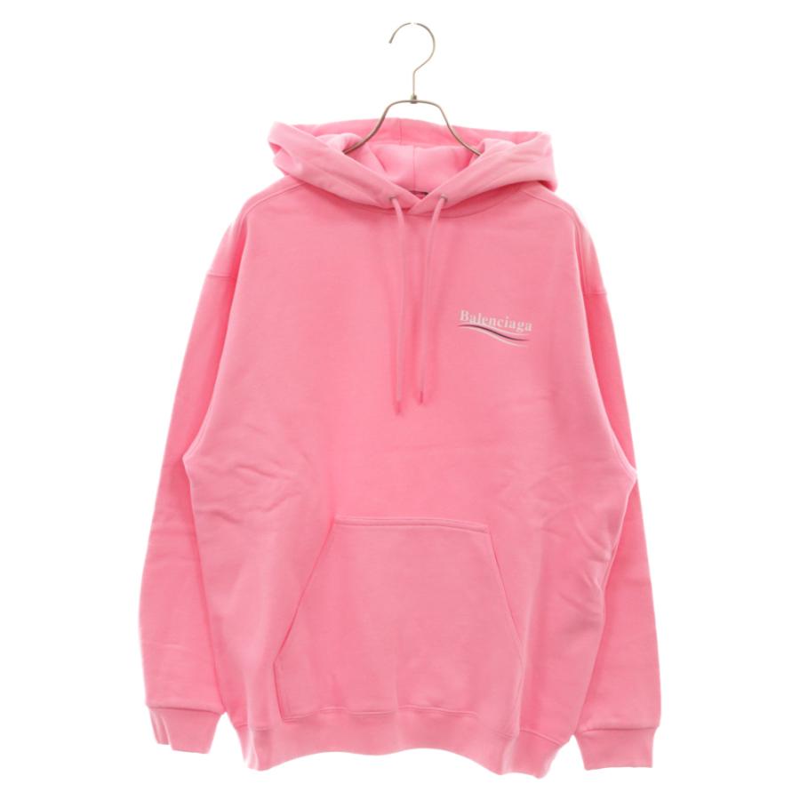 BALENCIAGA / パーカー/XS/コットン/ピンク/600583 BALENCIAGA（バレンシアガ） キャンペーンロゴプリントプルオーバー