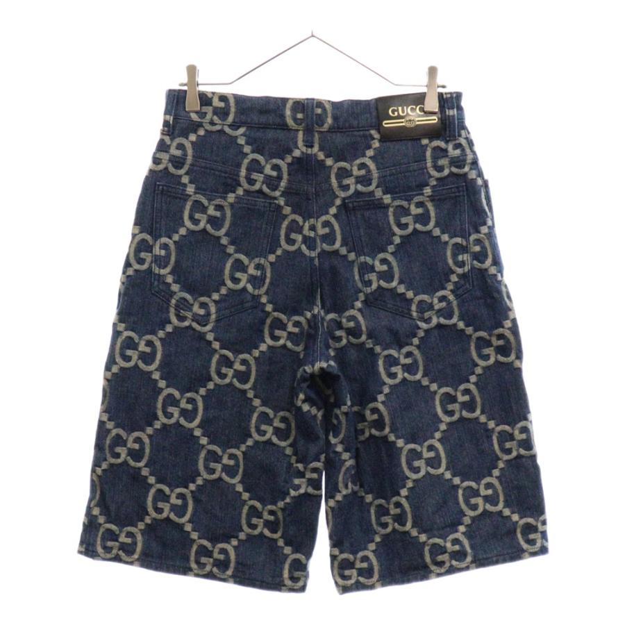 GUCCI グッチ パイナップルジャンボGG総柄 デニムハーフパンツ GUCCI グッチ パイナップルジャンボGG総柄 デニムハーフパンツ