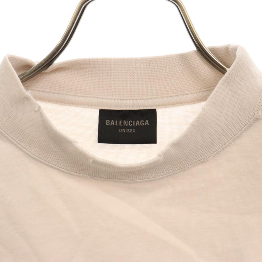 BALENCIAGA バレンシアガ 24SS ロゴ刺? デストロイ加工 半袖Tシャツ 
