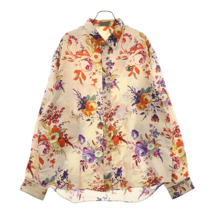 DIOR ディオール 19SS ×KAWS BEE刺繍 総柄シルク長袖シャツ DIOR ディオール 19SS ×KAWS BEE刺繍 総柄シルク長袖シャツ