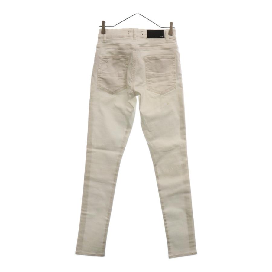 AMIRI ホワイト ダメージスキニージーンズ AMIRI Varsity ダメージ スキニージーンズ | ブルー | FARFETCH JP