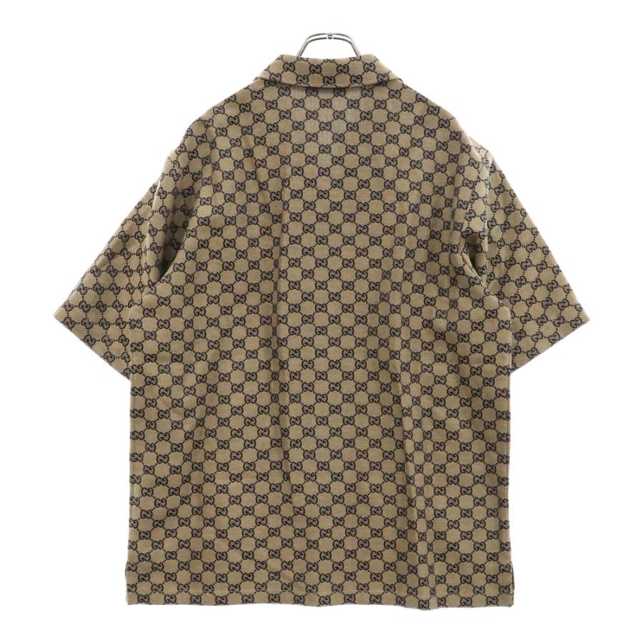 GUCCI（グッチ） GG Linen Shirt Camel/Ebony GGリネン 半袖シャツ