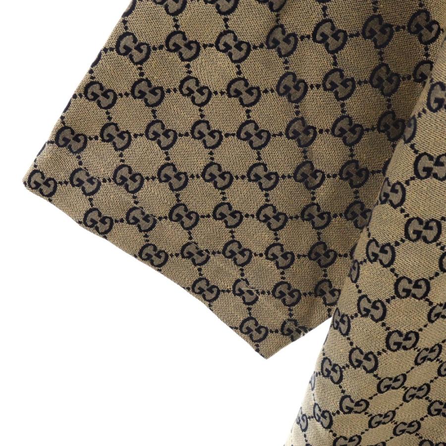 GUCCI（グッチ） GG Linen Shirt Camel/Ebony GGリネン 半袖シャツ